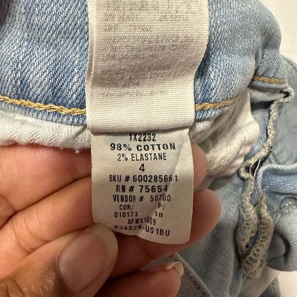 Abercrombie & Fitch Blue Jean Shorts Distressed Cut-Off - Picture 3 of 4